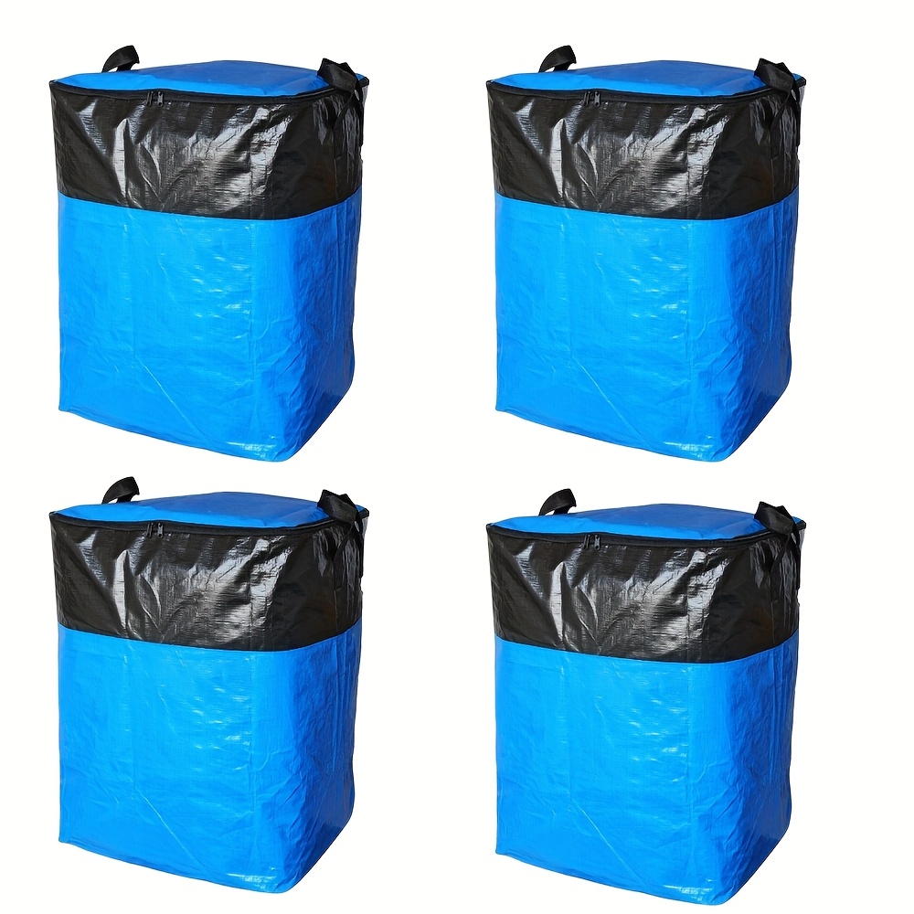 TEMU Set Of 4 Oversized, Durable Moving Bags With Zippers, Designed For Efficient Storage During For Campus Relocations And Travel, Perfect For