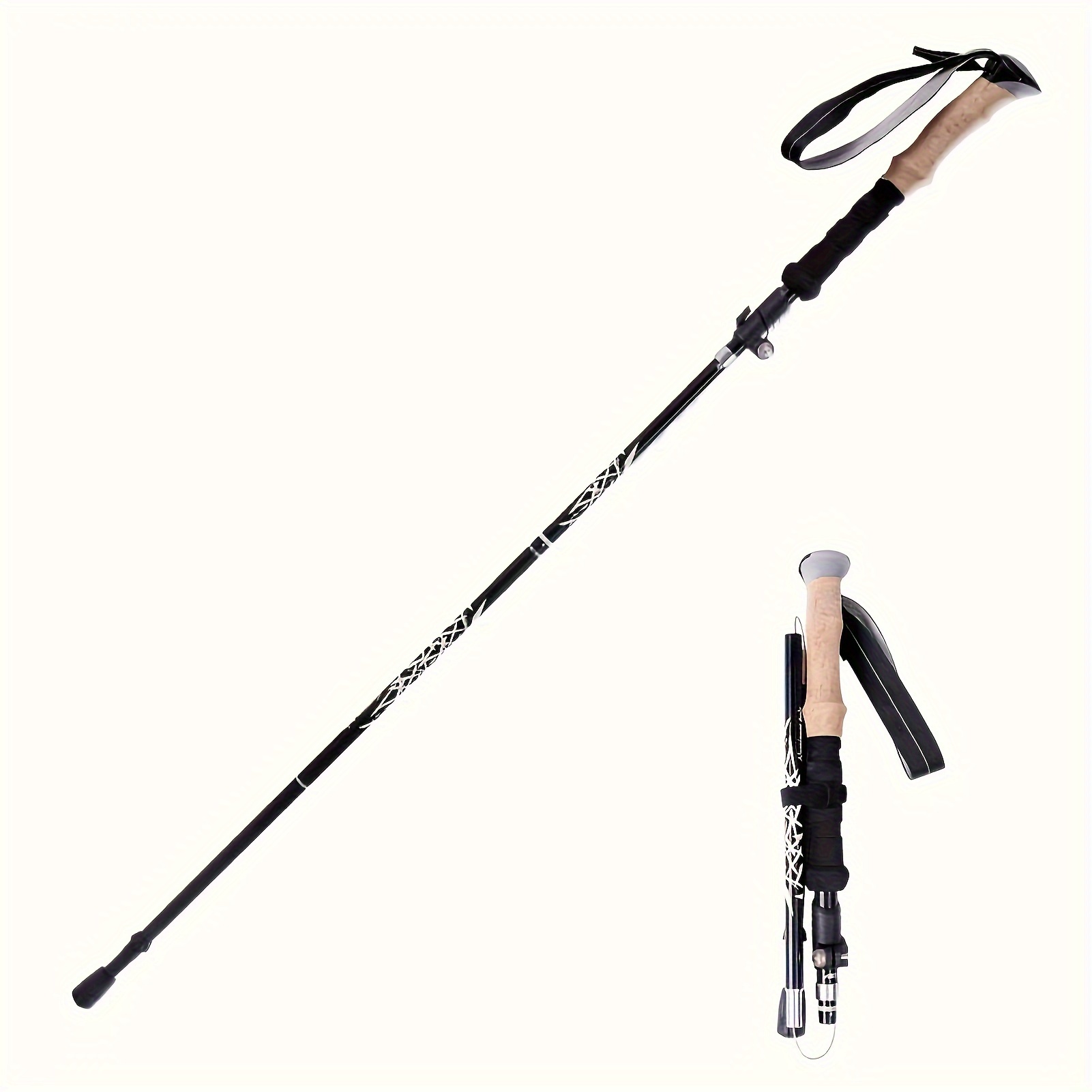 

Trekking Sticks Folding Hiking Poles Walking Stick With Quick Lock Outdoor Trekking Pole For Hiking Camping Easy To Grip 1pc