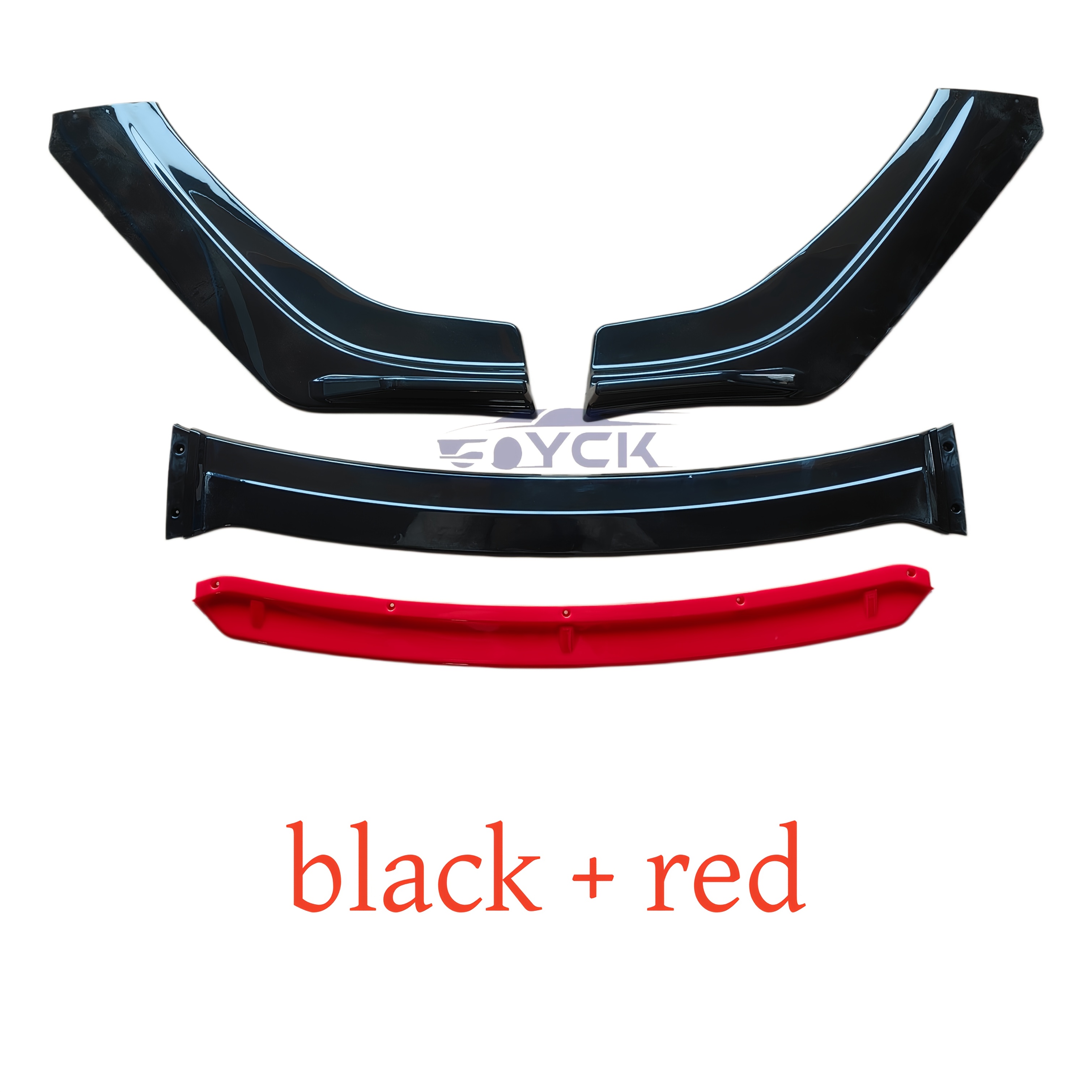 TEMU Suitable For Modifying And Decorating Front Lip And Front Shovel 4pcs Set For Most Sedan Cars