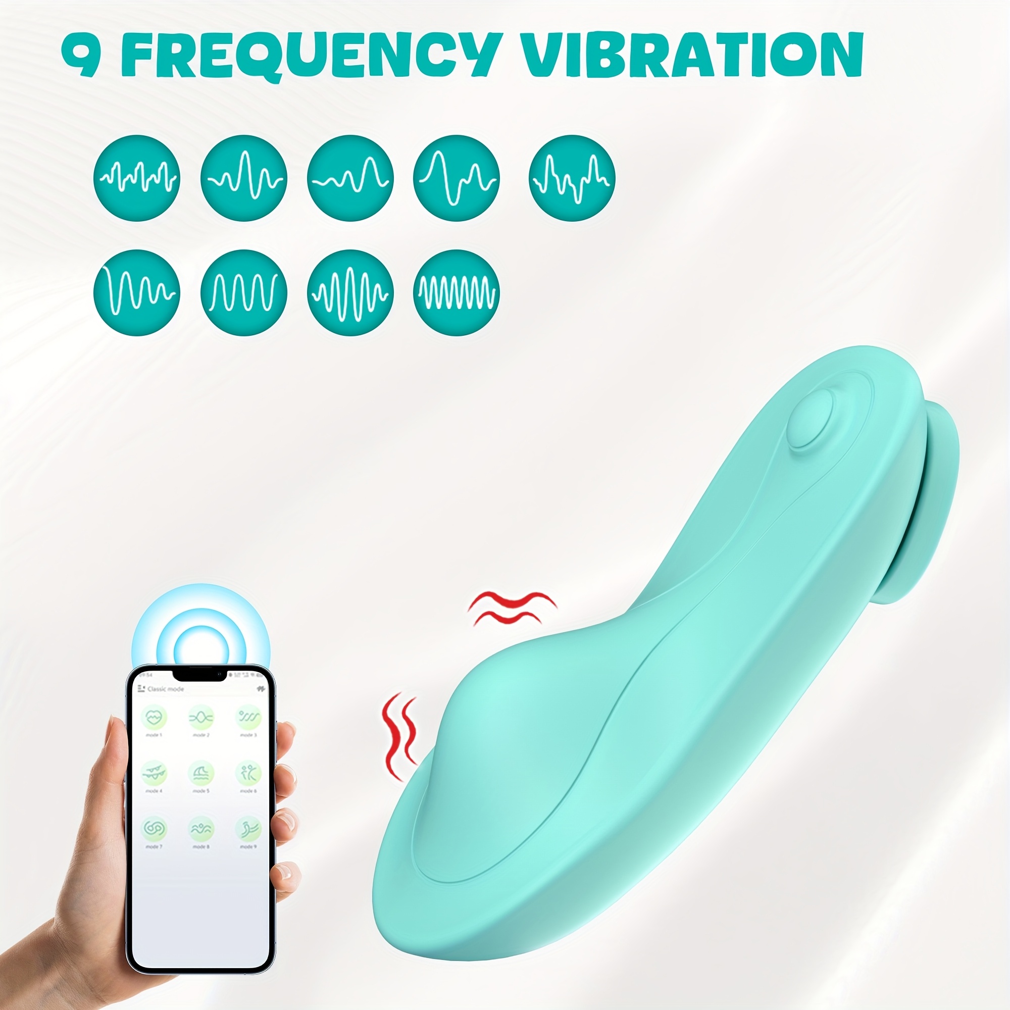tragbarer slip-  mit   magnetclip, app-gesteuerter unsichtbarer klitoris- und vulva-stimulator, damen-sexspielzeug, 9 vibrationsmodi, mini & portabel, aus sicherem silikonmaterial, usb-ladbares   Produktdetails 6
