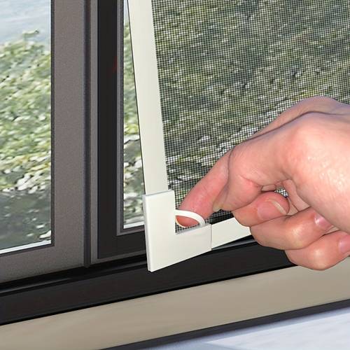 1pc diy magnetic screen window kit adjustable size gray fiberglass mesh windows