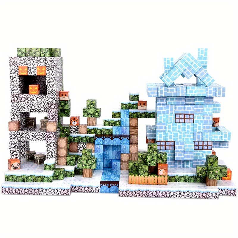 100pcs Magnetic Blocks, STEM Montessori Sensory Toys For Toddlers Kids, Construction Building Toy Christmas Birthday Gifts For Boys Girls Aged 3-5 6-8 8-12