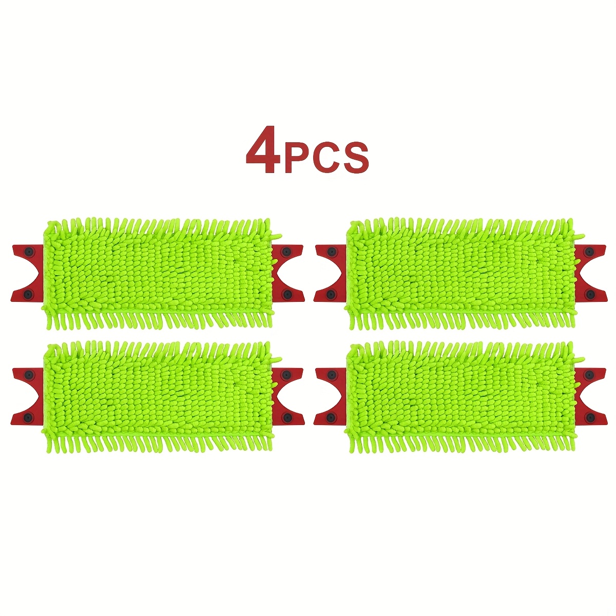 Yuunaie 1/2/4pcs Mop Replacement Pads Compatible For Velida 2&1 Mop Easy To Clean Strong Water Absorption Soft Thicken Chenille Materials Cleaning Supplies Back To School