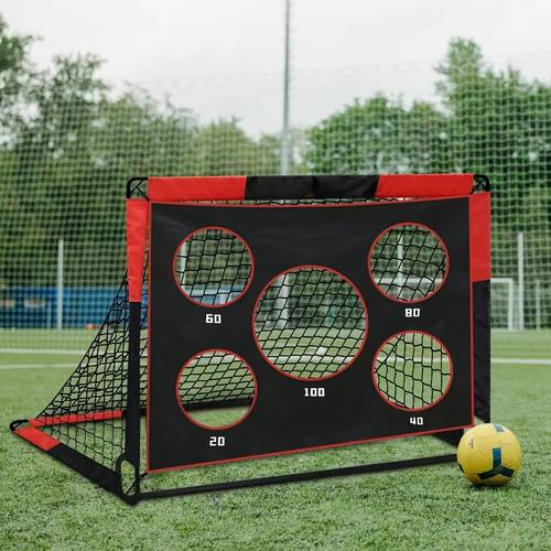 item picture detachable oxford cloth soccer goal with 2 in 1 training net suitable for soccer practice portable soccer goal two in thickened oxford cloth net detachable steel pipe bracket with ground fixing nails