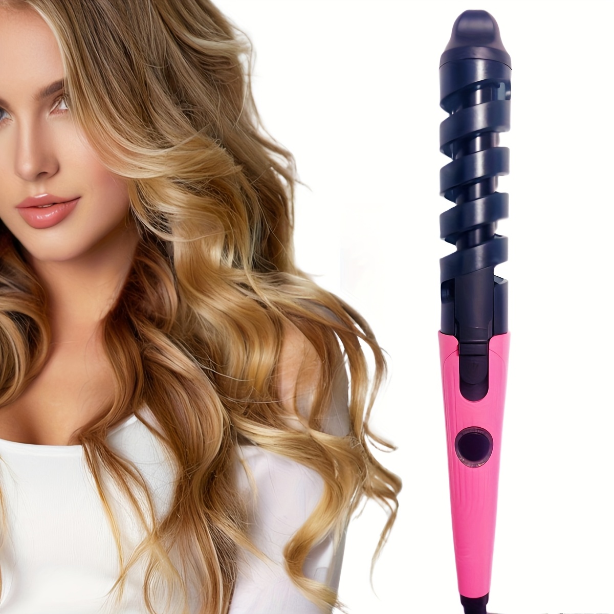 

Us Plug Hair Curler Comb Hair Roller Hair Curling Hair Curling Iron With Anti Scalding Spiral , Perfect Gift For Women Ladies