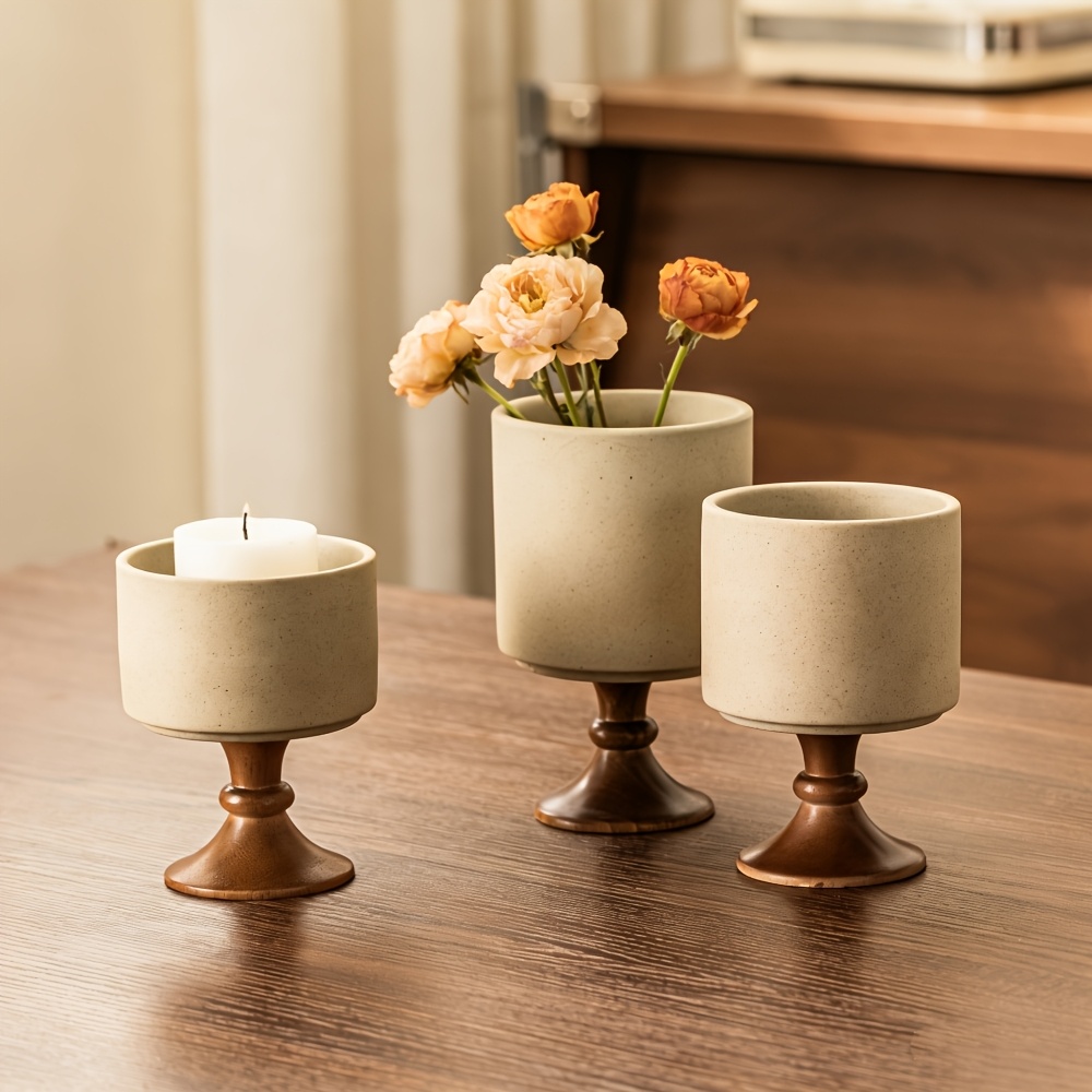 1pc vintage terracotta candle holder stand tray multi use - Temu