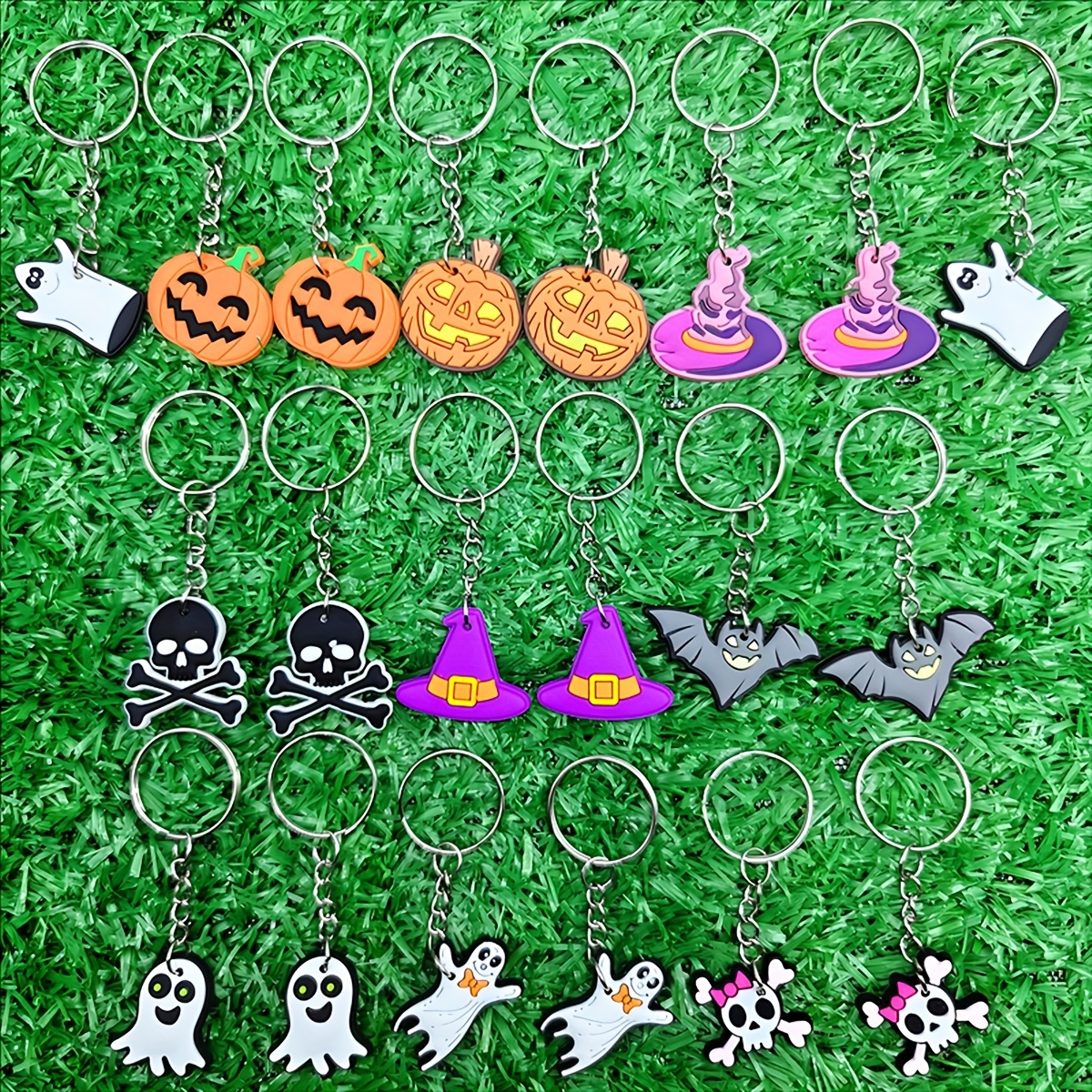 Image of 20 Cartoon Halloween Series Keychain Gift Keychains Fashionable And Cute Decorations Skull Bat Pendant Bag Additions Halloween