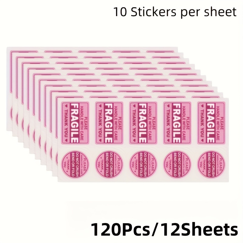 30/120pcs And Precautions For Fragile Items Label Stickers Are Suitable For Warning And Office Item Reminders During Item Transportation