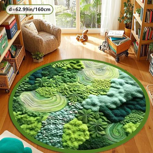 round pattern carpet machine washable comfortable and beautiful multi size options ideal for living room bedroom doorway and outdoor use