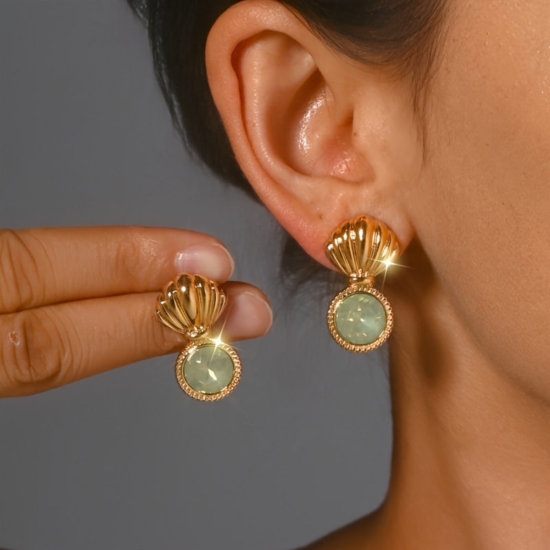 1 Pair Of Fashionable And Elegant Earrings For Women, Hypoallergenic Stainless Steel Ear Posts, Studs, Suitable For Women' Wear, Banquets, And Parties In - For Girlfriends