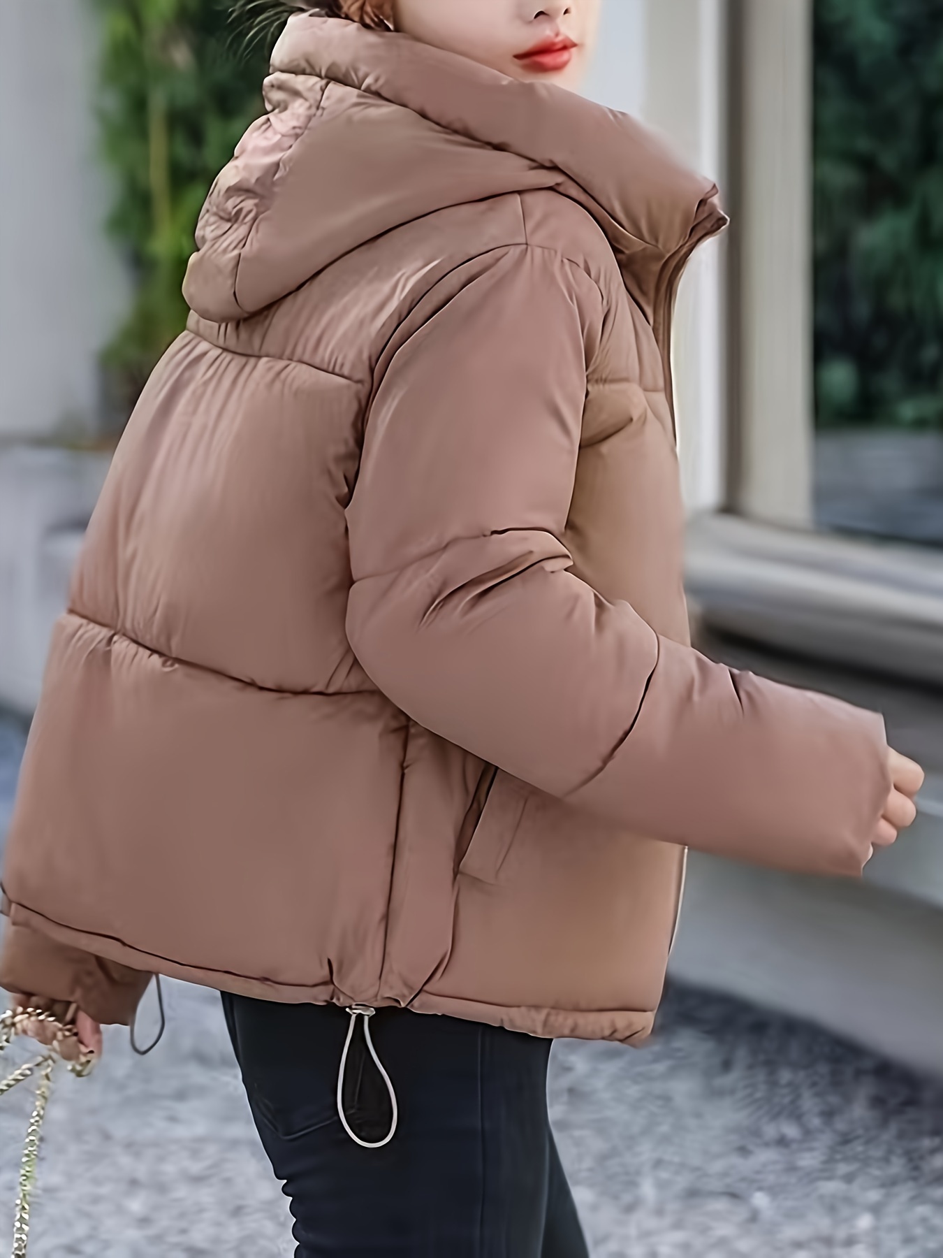 Polyester puffer jacket warm best sale