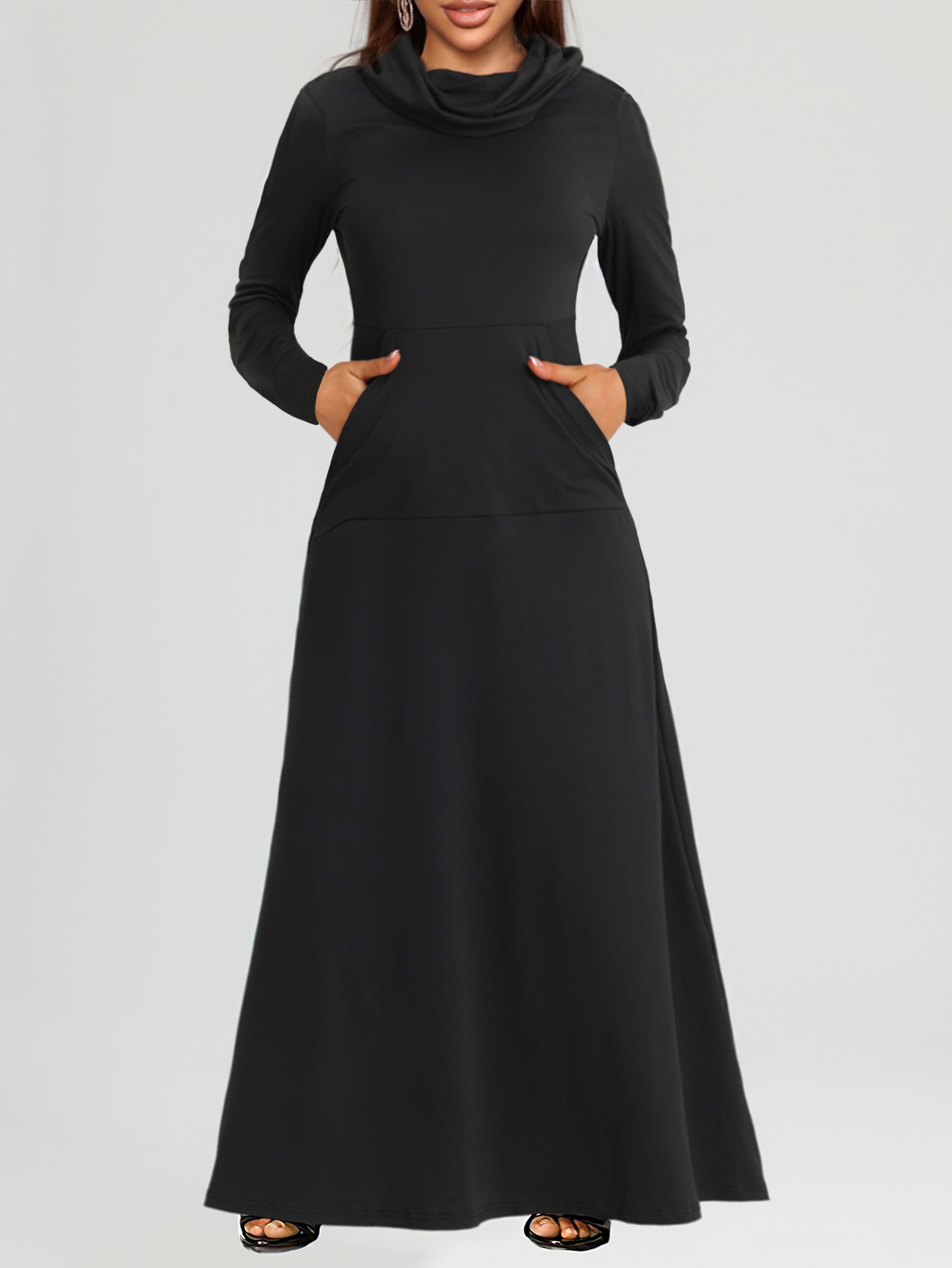 knee length dresses for ladies Compulsion Plunge Velvet Mini Dress Black main image 0