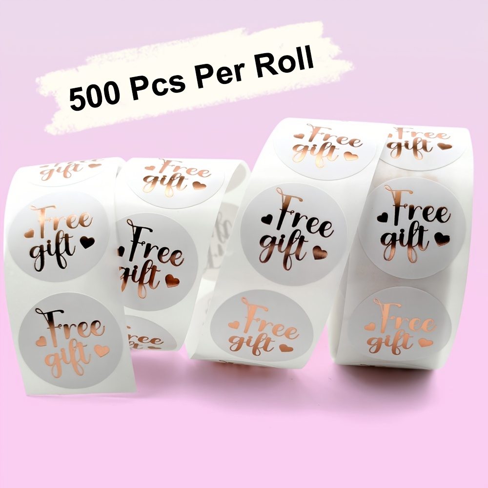 2.5cm 500pcs/roll Hot- Rose Golden Small Gift Packaging Sealing Decoration Gift Sticker Gift Sealing Sticker Label
