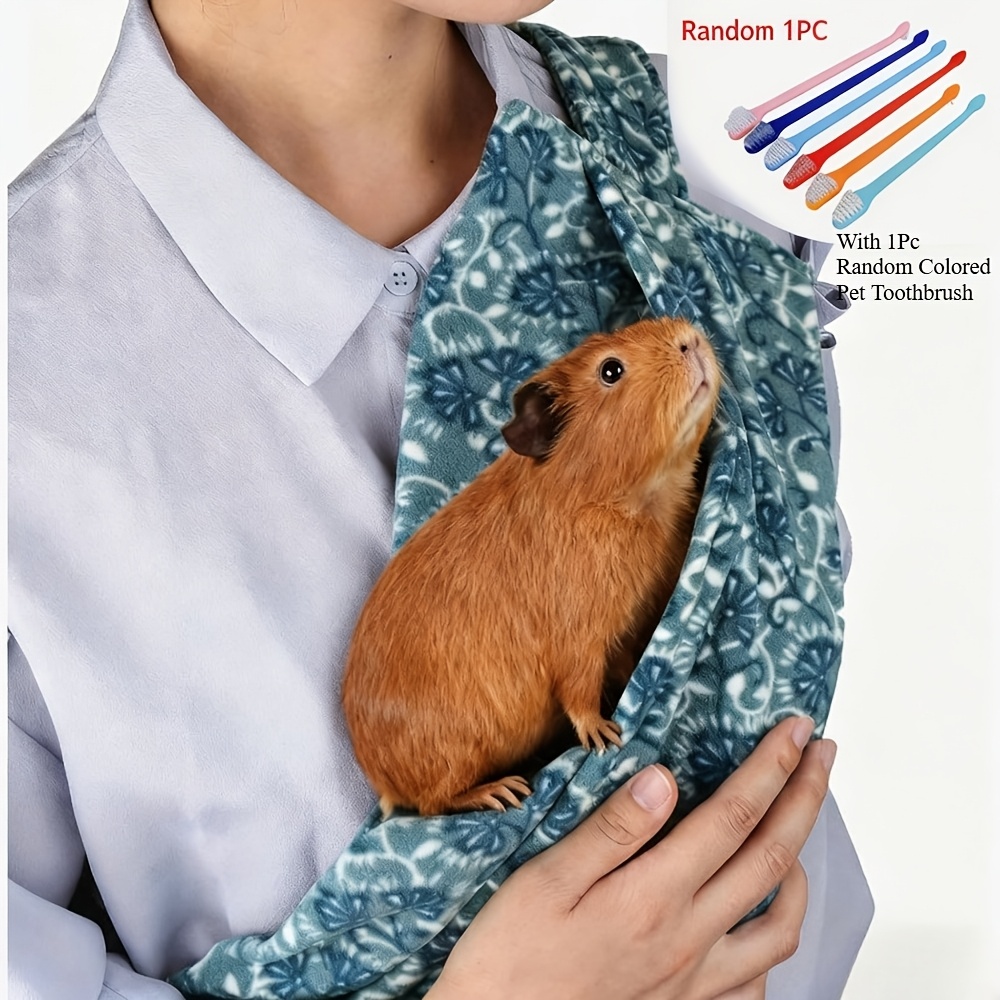 TEMU 2-in-1 Guinea Pig Carrier Sling And Backpack Suitable For Travel, Adjustable Soft Bonding Carrier With Shoulder Strap, Bonding Pouch For Guinea