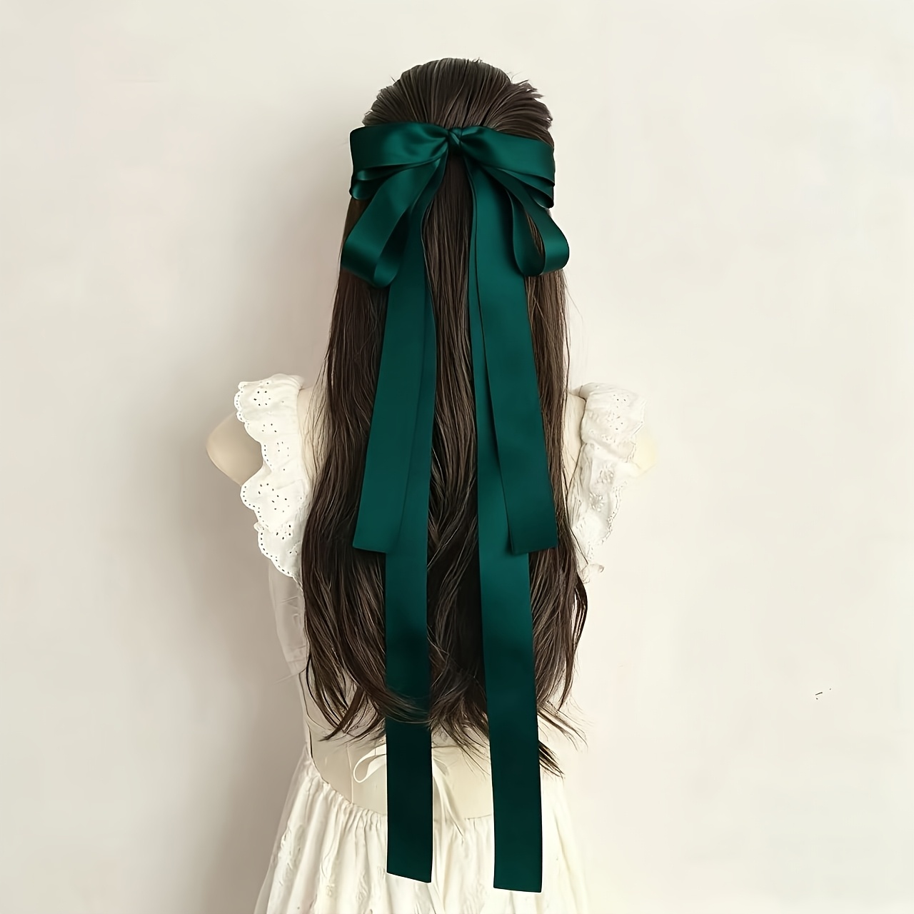 E-shop 1 Stück Damen Französisch Elegante Übergroße Schleife Dekoration Modische Lange Band Streamer Haarspange, Geeignet für den