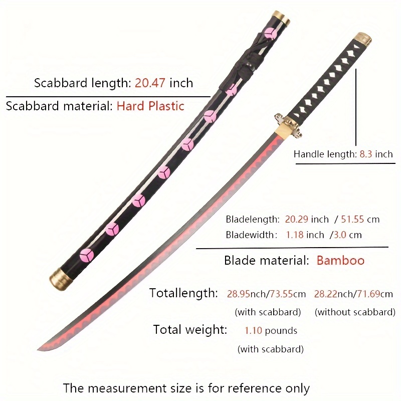 Katana Wooden Sword Toy with Cosplay Sheath Sword Samurai Ninja 775