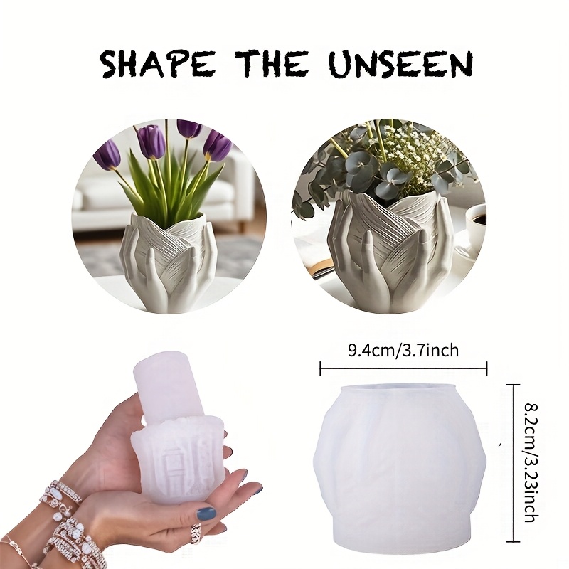E-shop Künstlerische Silikonform - Minimalistisches Ästhetisches Kunstdesign, Kreative Handgemachte Vase/Gips Harzform/Zement Pflanzgefäß, Ton