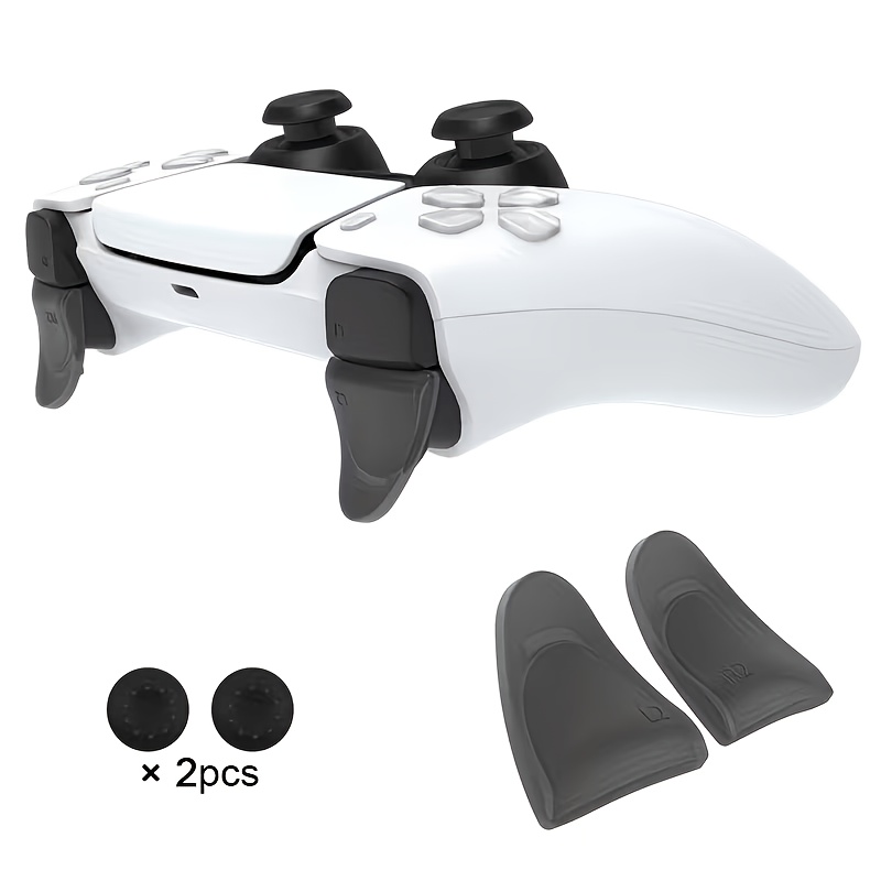 TEMU Juego de 4 piezas de gatillos extendidos y tapas para de PS5 compatibles con mando de Playstation 5 - Extensor de gatillo L2/R2, sin