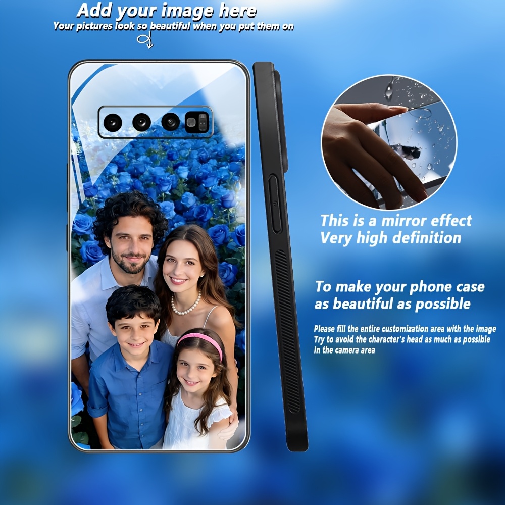 TEMU Phone Case - Custom Family Photo Style Mirror Phone Case For Galaxy S10e, S9, S9 , S10, S10 5g, S10 , S10 , Lens And Back Synchronized Hd