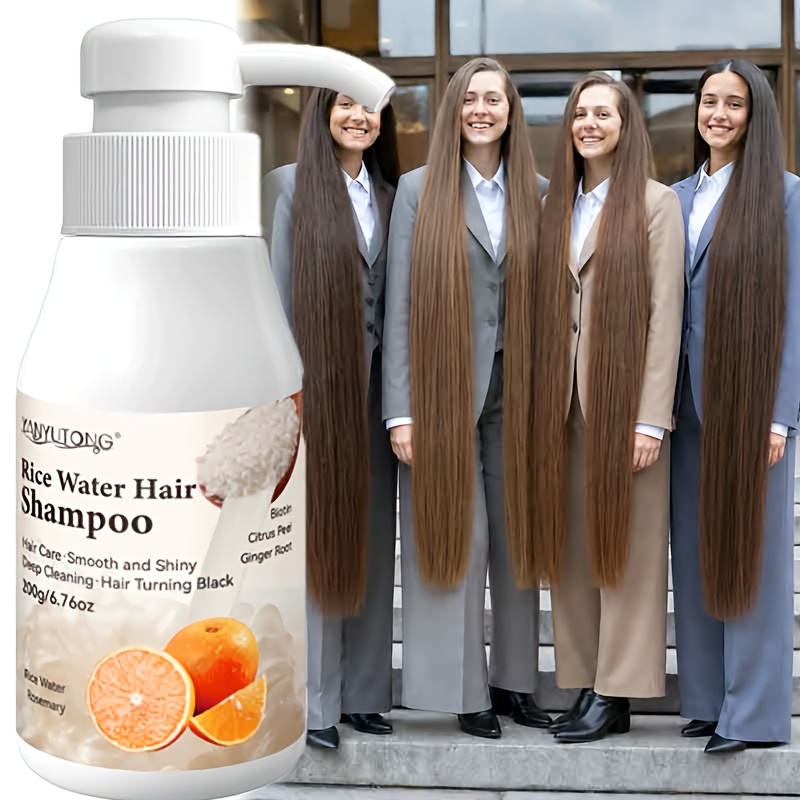 TEMU (10-day) Rice Fermented Water C Shampoo With - Smooth, Shiny, Deep Cleansing - Prevents In Black Hair During Autumn And Winter, Smoothes Frizz,