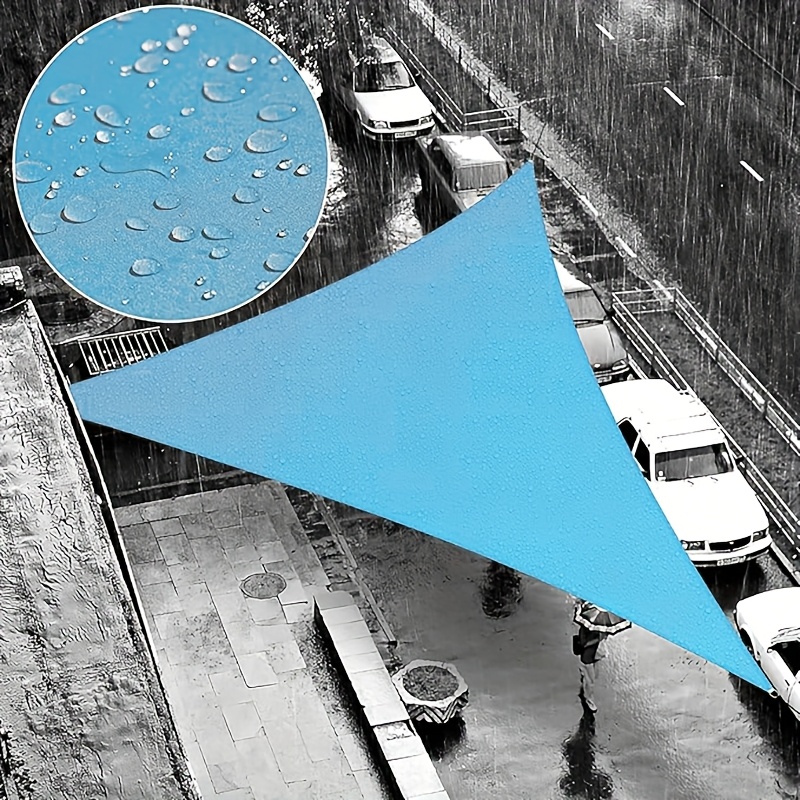 TEMU 1pc Triangular Sunshade, With Uv Protection, Suitable For Outdoor Spaces Like , Gardens, And Decks