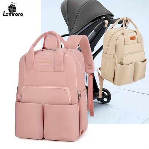 lamroro plain color diaper bag multifunctional waterproof mommy backpack large travel backpack christmas halloween thanksgiving day easter new year gift