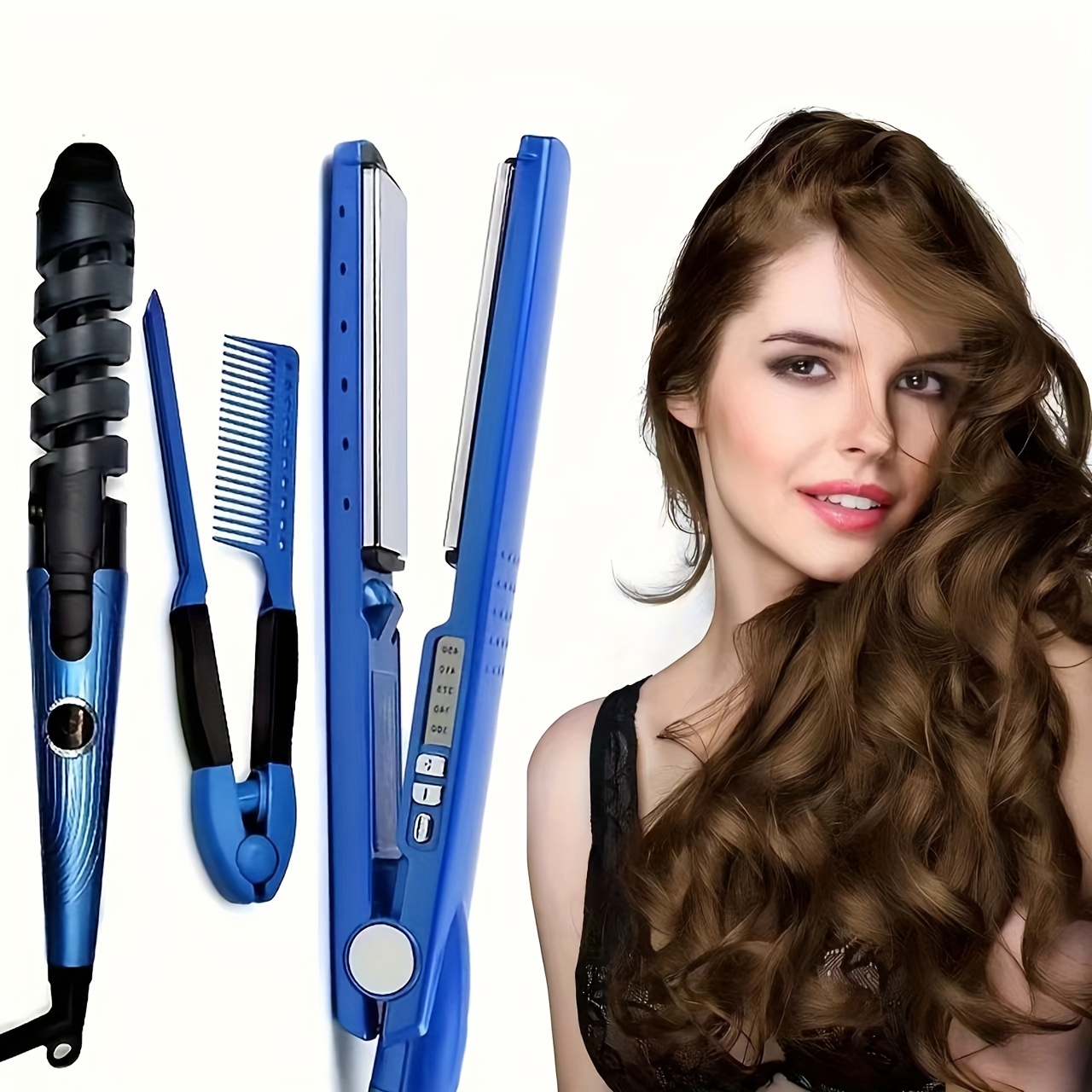 Hair Straightener Different Types Of Hair Curlers 3PC Hair