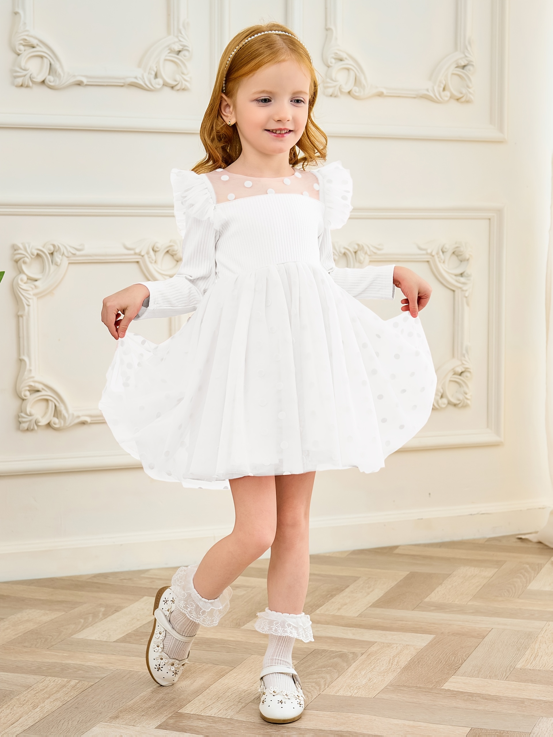 chinese dress ladies long sleeve tutu dress in grey main image 0