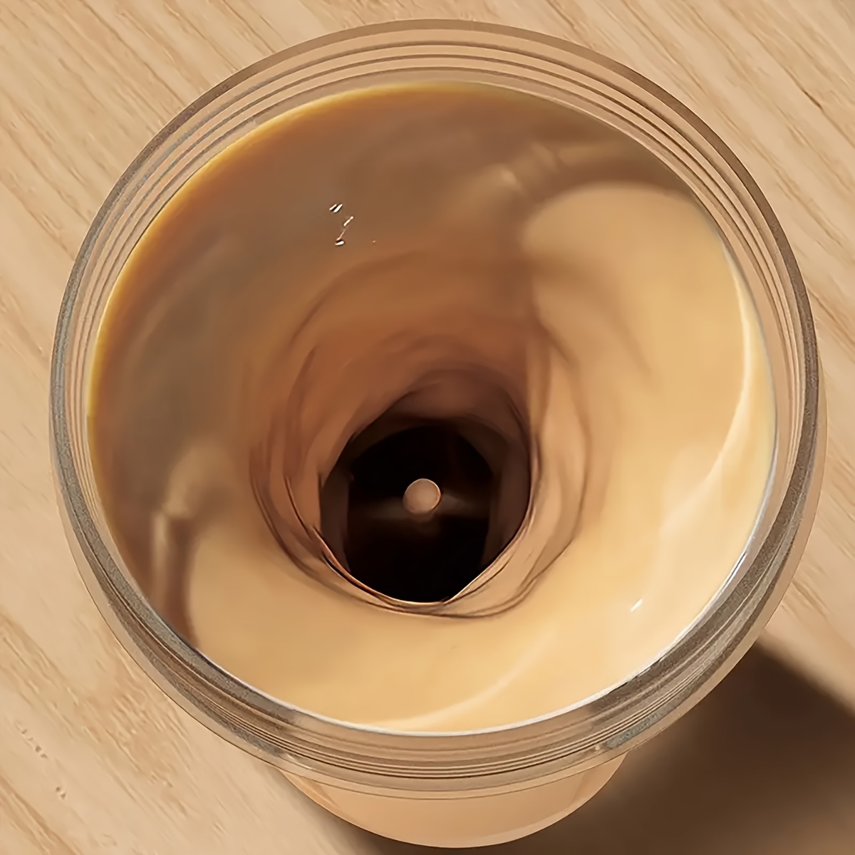 1pc Taza Mezcladora Eléctrica Portátil USB - Operación Automática con Un Toque, Transparente con Marcas de Medición, Mini Batidora de Mano de PP Grado Alimenticio para Leche/Proteínas, Café, Batidos, Mezcla Rápida (USB, No)