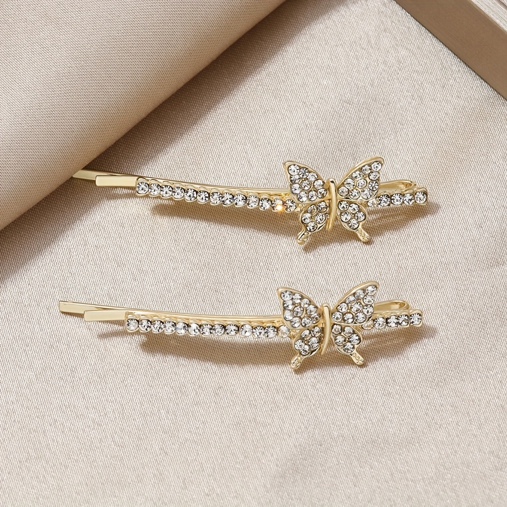 TEMU A Pair Of Fairy Hairpins With -dimensional High-end Feel, Featuring -shaped Clips And Sweet Decorations, Perfect For A To Daily Or Parties. With