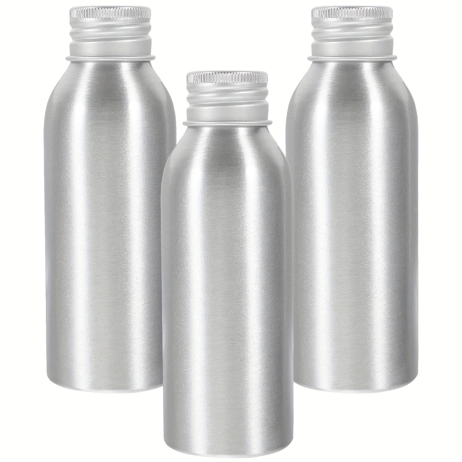E-shop 3 Stück Aluminiumdeckel Ätherische Öle Flaschen, 100ml R24 Kapselflasche Set