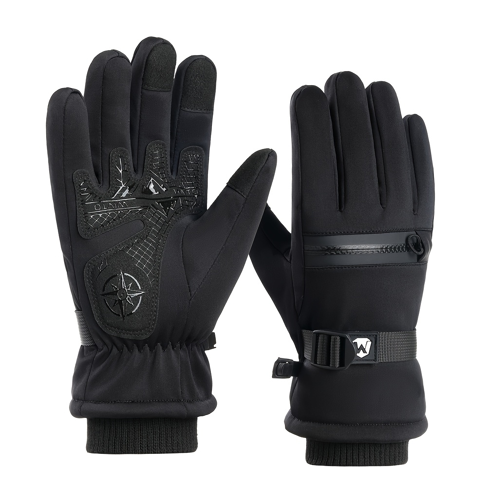 TEMU Guanti invernali unisex spessi e antivento touchscreen per sci, guanti sportivi da esterno per , ideali per escursionismo, e ciclismo, con