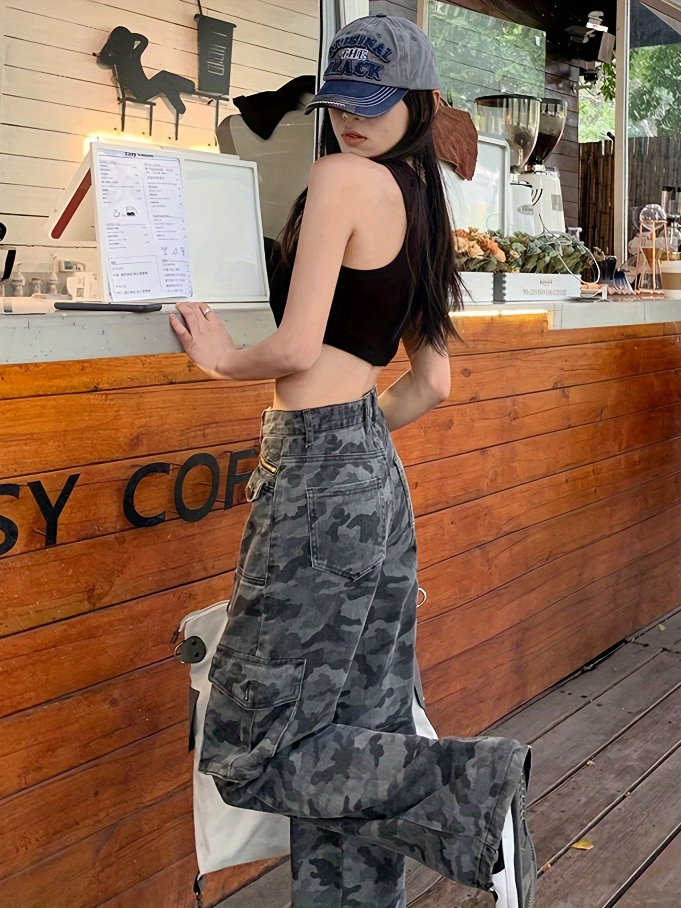 Pantalon Jean PantalÃ³n Camuflado Para Mujer Jeans De Con