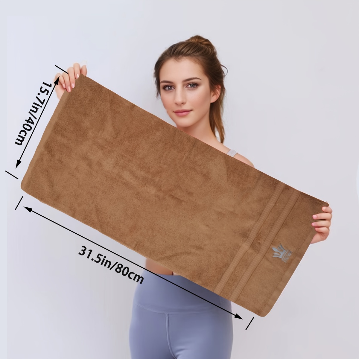 7 dalių karūnos siuvinėjimo didelio dydžio rankšluosčių rinkinys (15.7 X 31.5 col./40 X 80 cm) medvilnės medžiagos vienspalvis pastorintas rankšluostis, tinkamas vonios kambariui, sporto salei, viešbučiui, įvairių spalvų pasirinkimas (tinka Japonijai, Korėjai, Europai pastorintas rankšluostis)