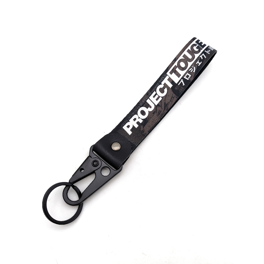TEMU 1pc Jdm Project Wrist Lanyard Keyring - Heavy Duty Car Keychain Release Clip, Key Strap For Auto/motorcycle Keys, Perfect Gift For Men, & Racer