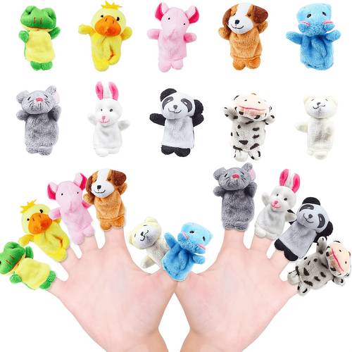set of puppets designed like animals kids are made from soft comfortable materials and make great additions to gift bags for birthdays and holidays