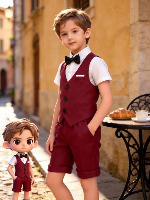 three piece suit boys suit set shirt not included vest with shorts and bow tie elegant formal wear suitable for birthday parties weddings wedding guests best children performances and other occasions