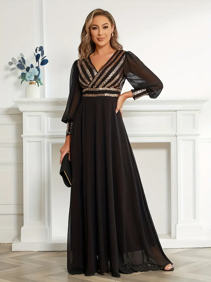 only party dress one shoulder black sequin bodycon dress high slit elegant