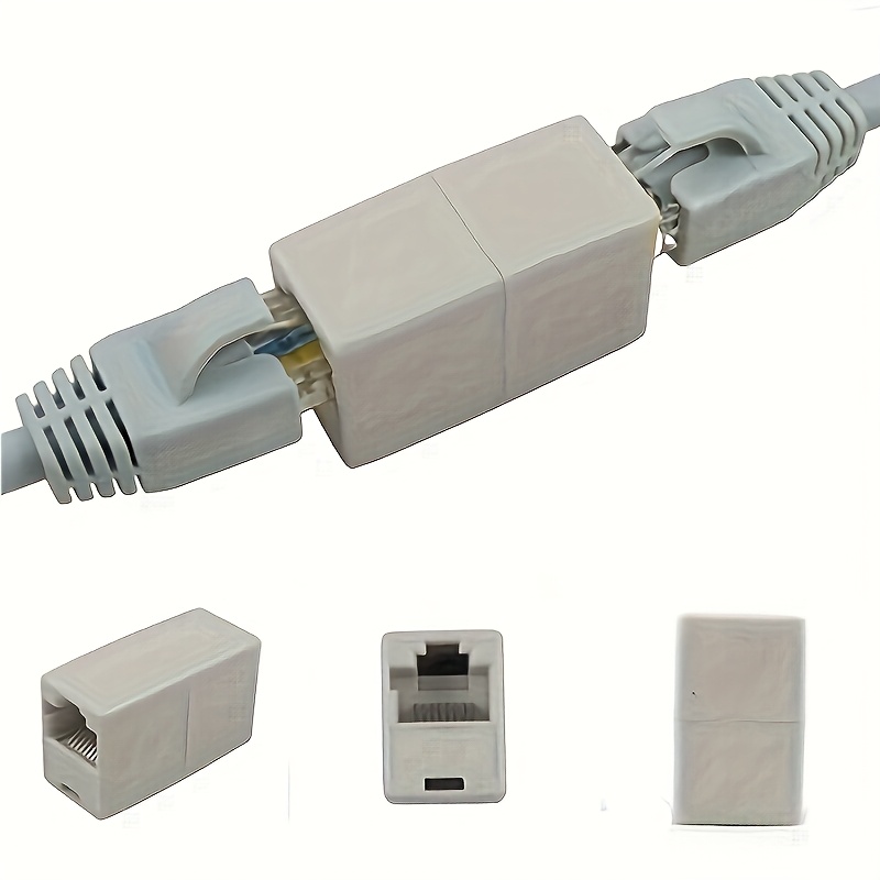 10 шт. rj45   кабельные разъемы, соединитель для сетевого кабеля, прямой сетевой кабель, головка, удлинитель сетевого кабеля, прямая сетевая головка Детали 0