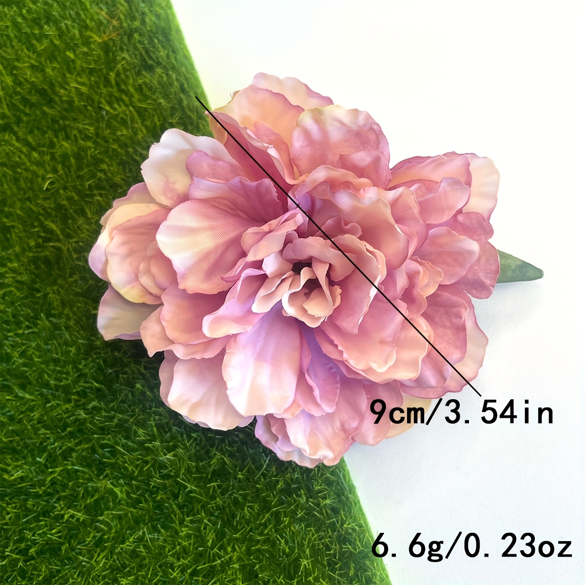 Pince à cheveux fleur kanzashi, mariage, cérémonie, coloris noir et