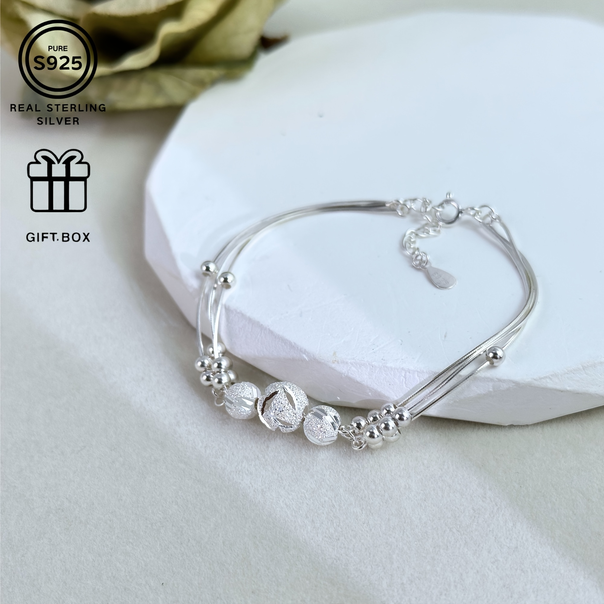 Elegant 925 Silver Bracelet for Women