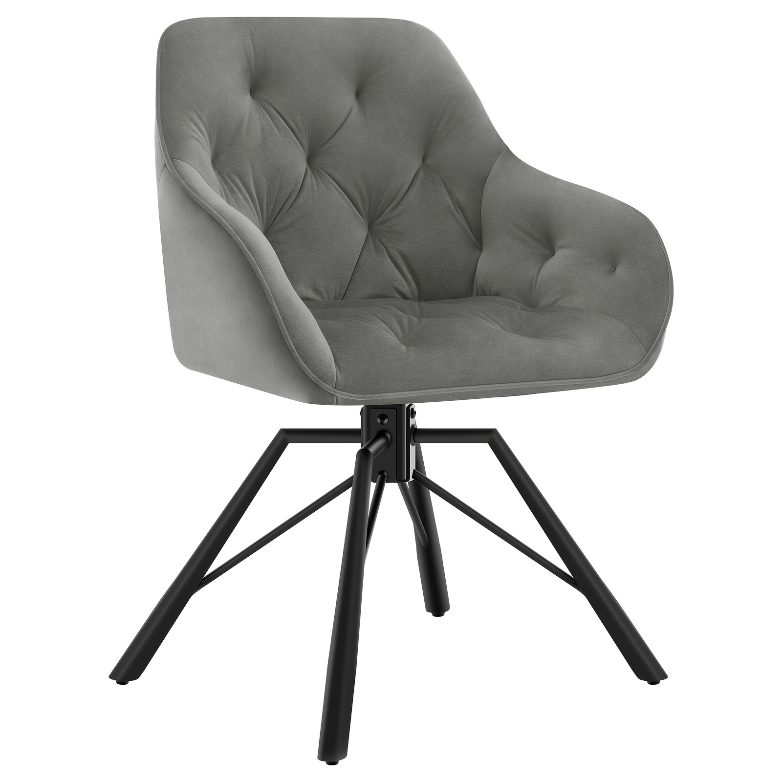 Image of Dining Chair, Swivel Chair, Comfortable Backrest, 360° Rotation, Kitchen Chair, Armchair, Optional 1pc/2pcs, Velvet Material, Suitable For Restaurants, Kitchens