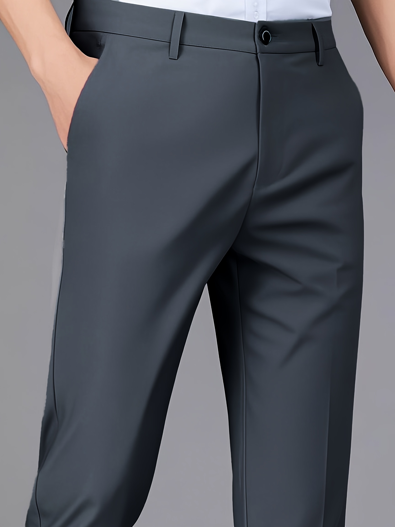 mens professional business trousers stretch wrinkle resistant and iron free formal casual loose straight leg suit pants versatile for office workers ideal gift for work wear Product details 19
