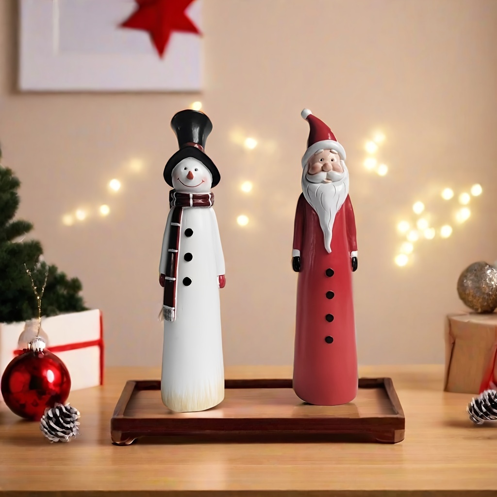 

Christmas Figurines Set, And Snowman, Collectible Decor, Decorations, No Required For & ,