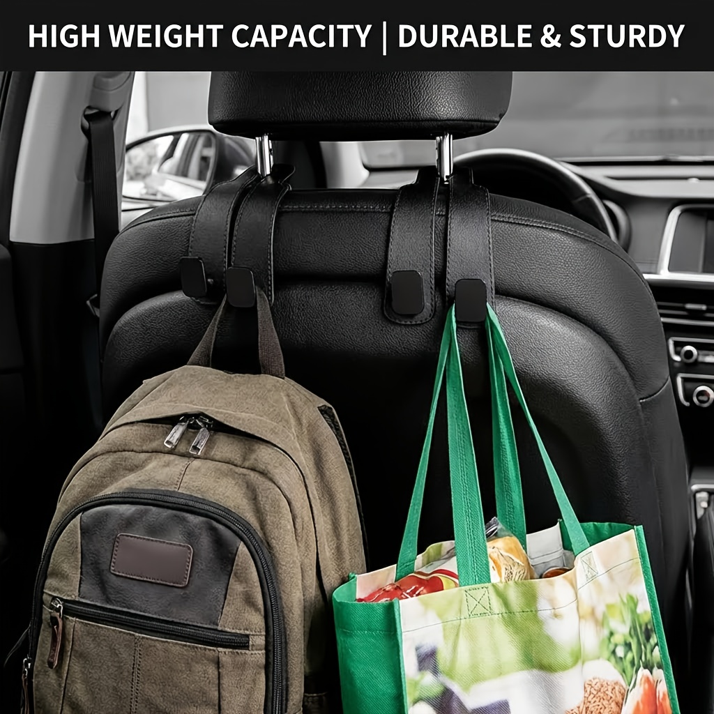 TEMU 1 Housse de de siège de voiture avec crochet métallique | Cuir PU, ajustement universel pour voitures, VUS, camions, pickups - Idéal pour