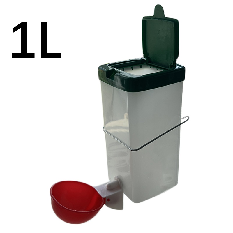 1000ml/2l Reservoir Auto-refill Self-filling & Hamster Water Bottle & Bowl Combo - Gravity-fed Leakproof Hanging Cage Accessory, No Drip Design, Top- For Small Pets (no Required)