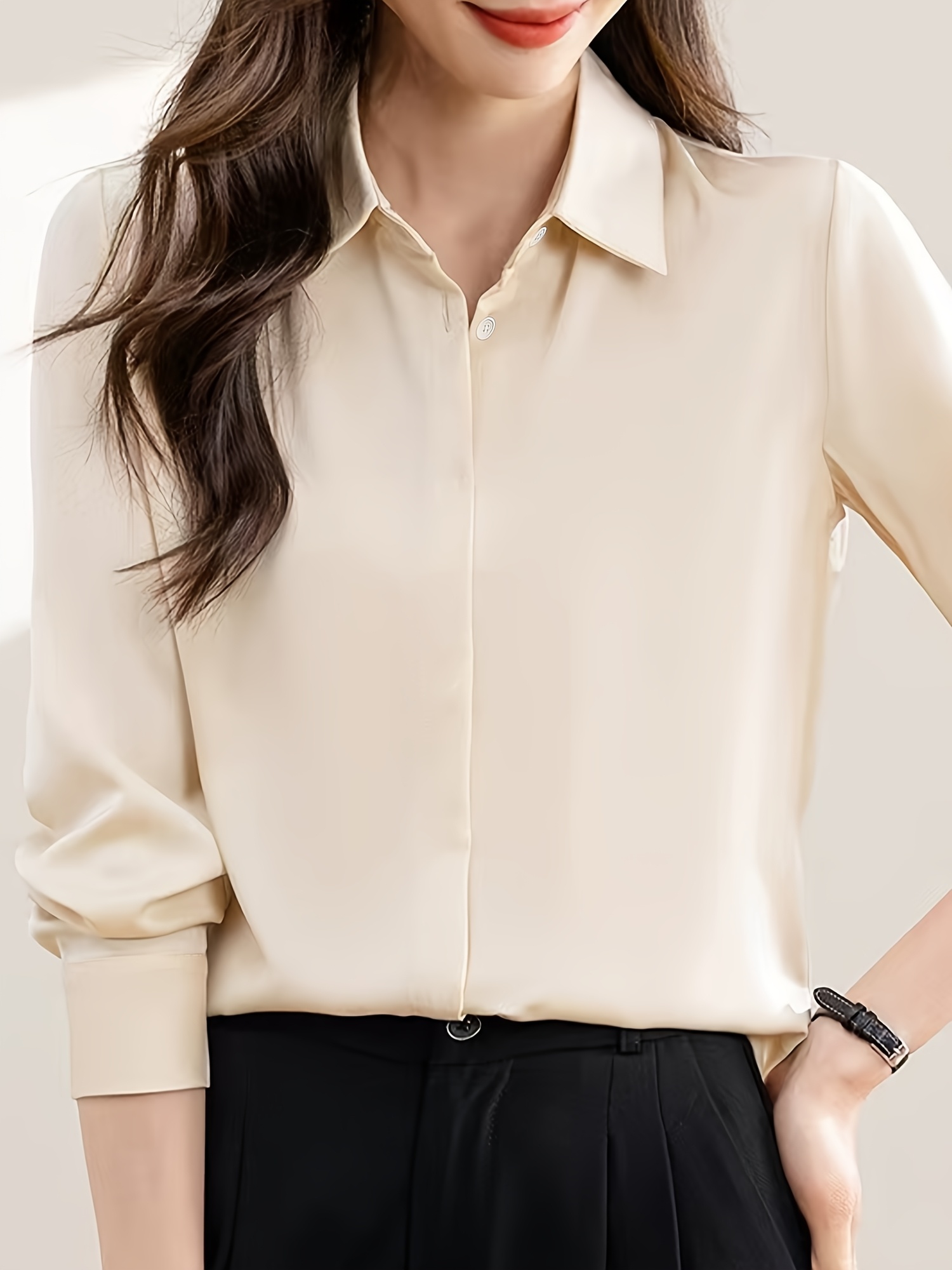 interview shirt womens long sleeve blouse - Temu
