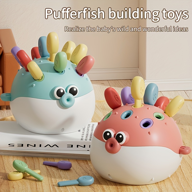 Cute Pufferfish Toy, Sensory Development Playset