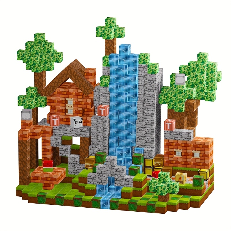 Image of Magnetic Building Blocks - Creative Magnetic Toys, Magnet Toy Set, Cubic Architectural Toys Christmas Halloween Gift