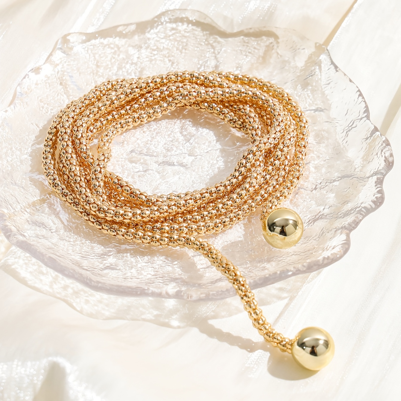 Women's Plated Multi-Layer Wrap Necklace, Elegant Gift